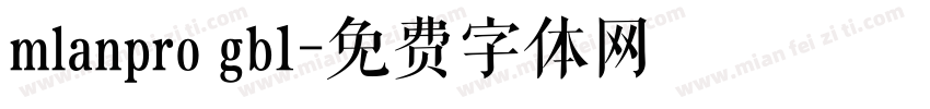 mlanpro gb1字体转换